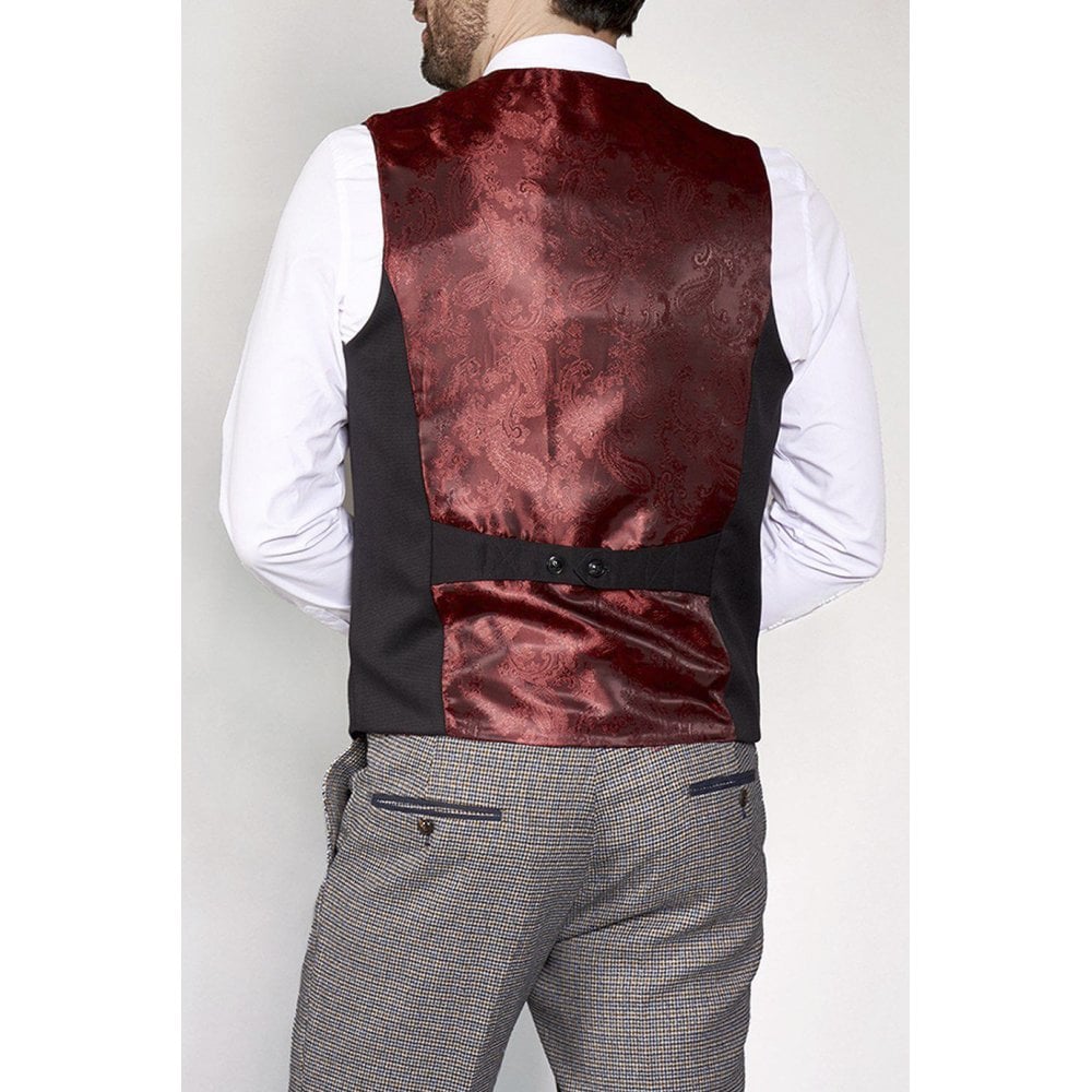 MARC DARCY KELLY SINGLE BREASTED WAISTCOAT BLACK