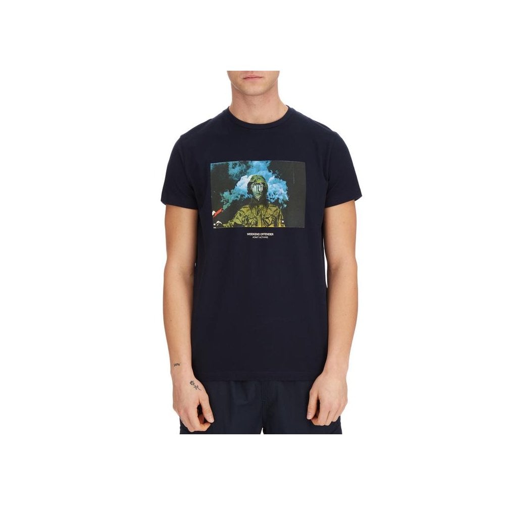 WEEKEND OFFENDER FUSEE T-SHIRT NAVY