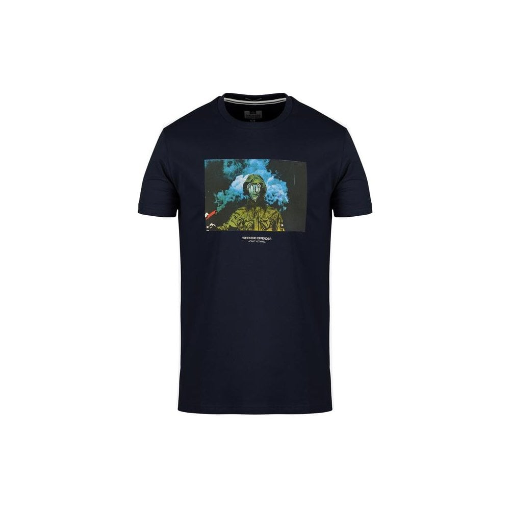 WEEKEND OFFENDER FUSEE T-SHIRT NAVY
