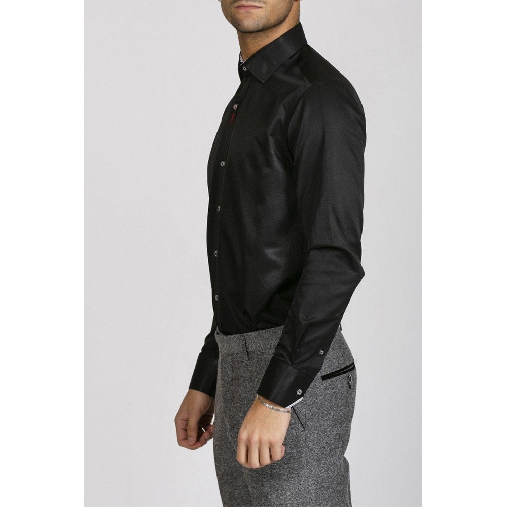 MARC DARCY ALFIE LONG SLEEVE SHIRT BLACK