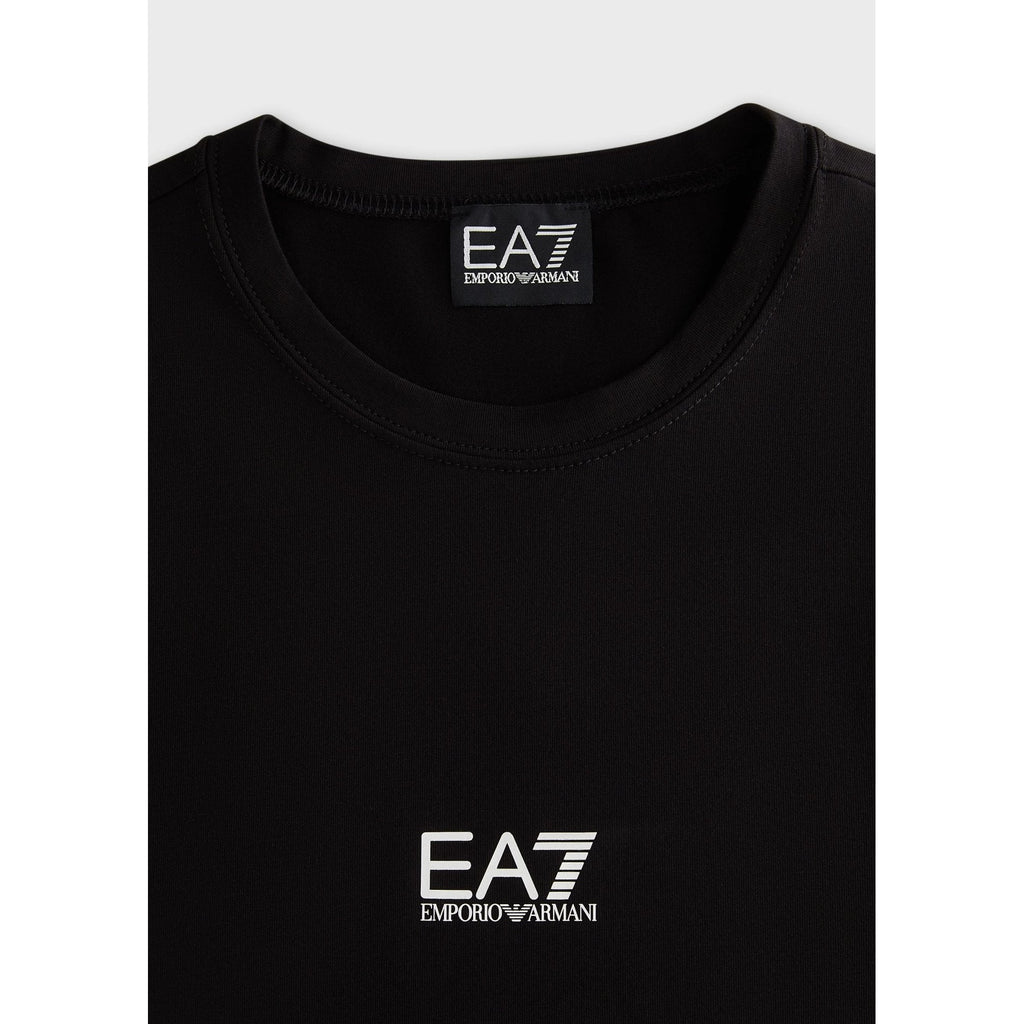 EMPORIO ARMANI EA7 3KPT15 CENTRE LOGO T-SHIRT BLACK