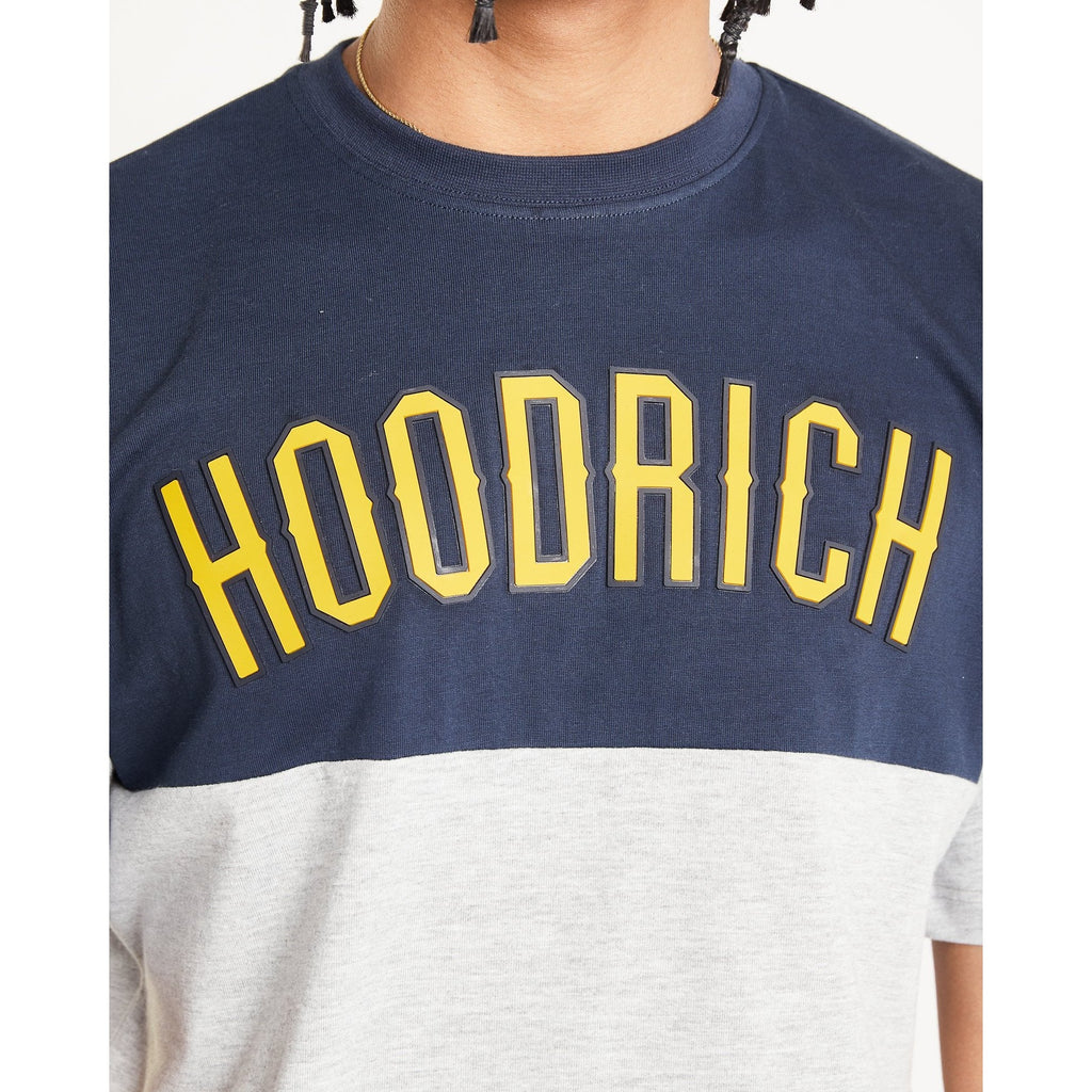 HOODRICH PANEL V2 T-SHIRT GREY/NAVY/GOLD