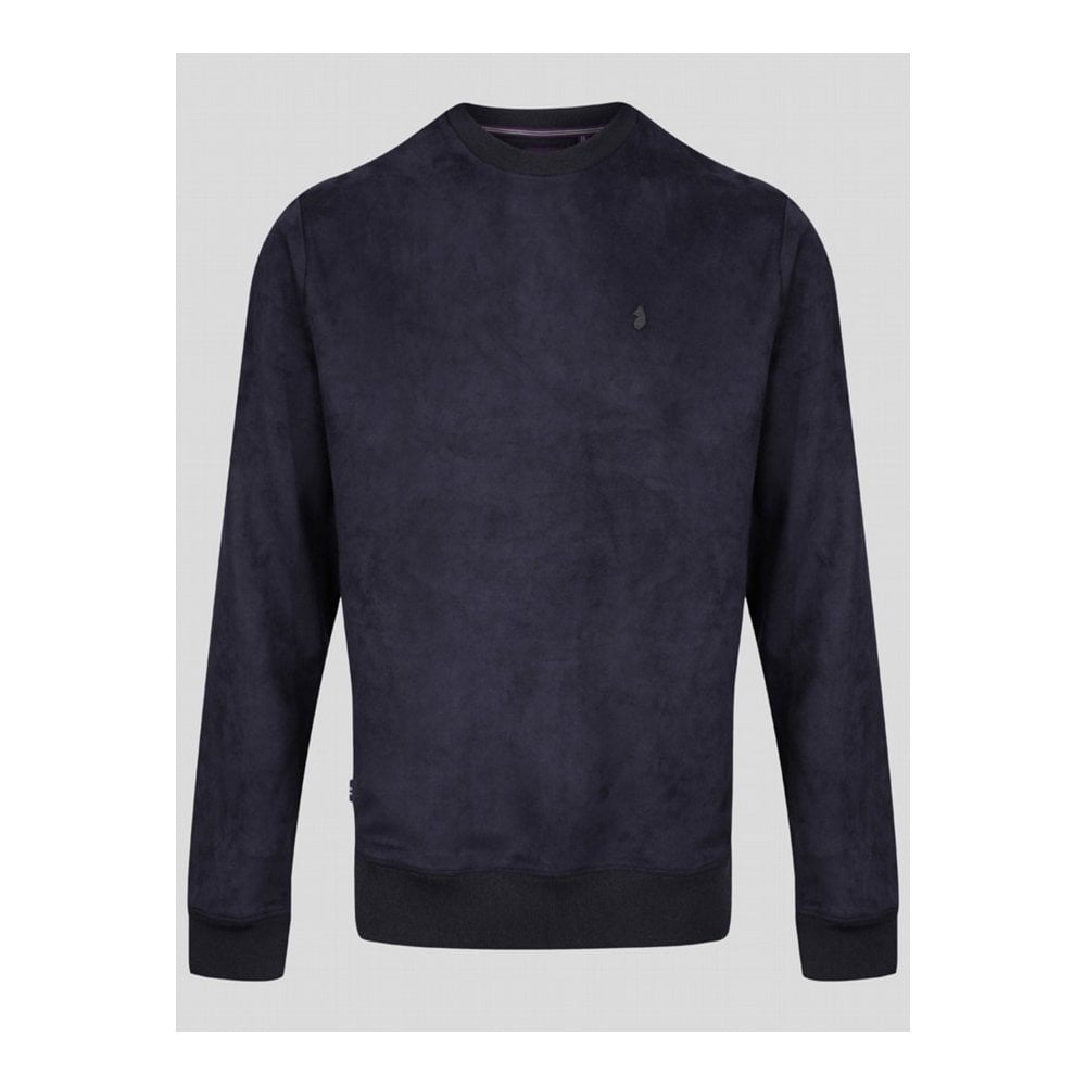 LUKE 1977 DENNIS SUEDE SWEATSHIRT NAVY
