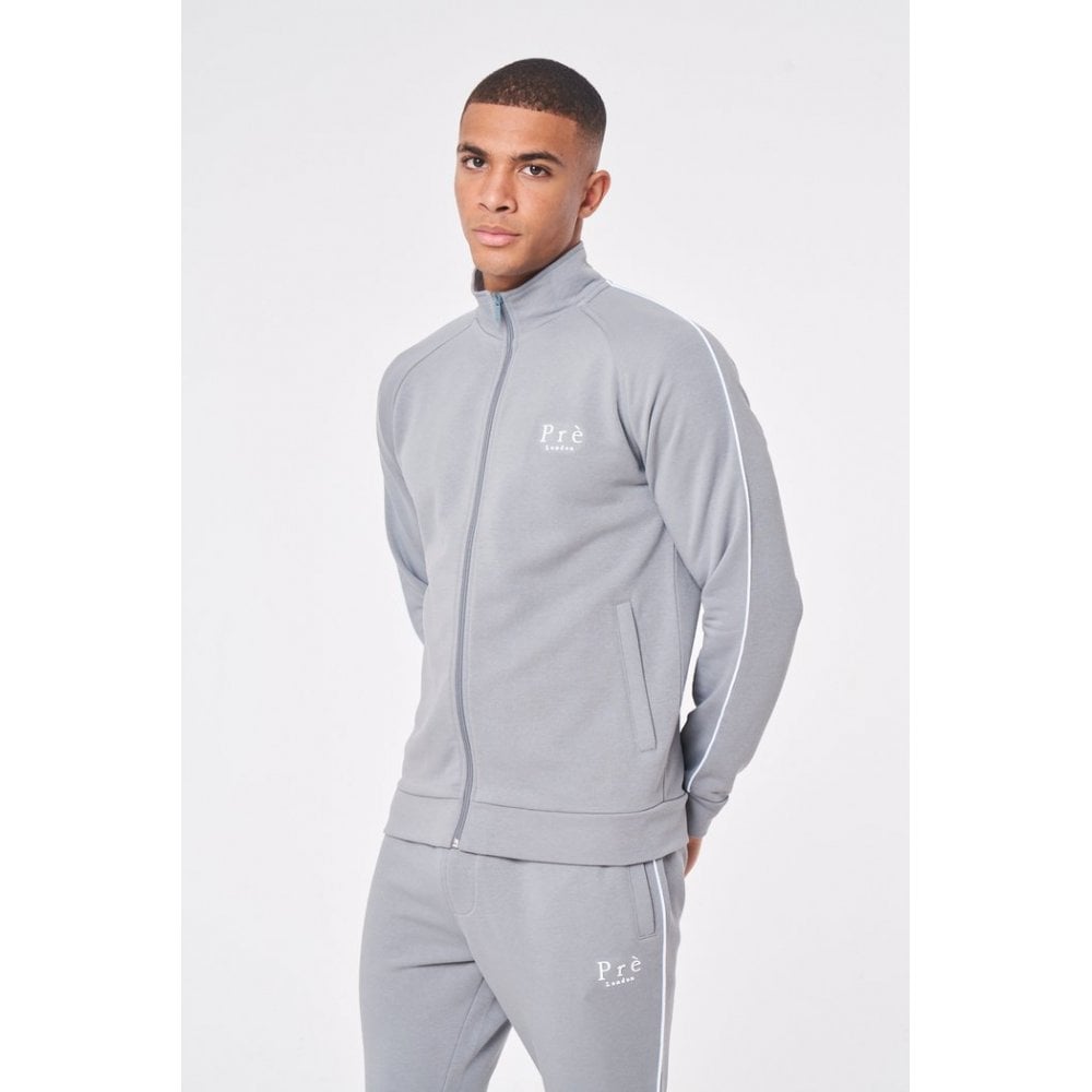 PRÈ LONDON LUCIANA TRACK TOP GREY MARL