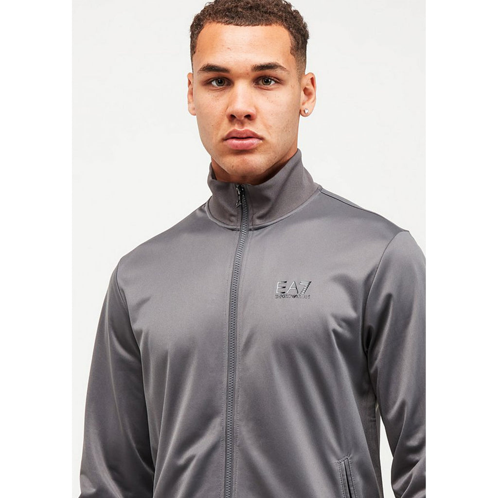 EMPORIO ARMANI EA7 CORE ID POLY TRACK TOP IRON GATE