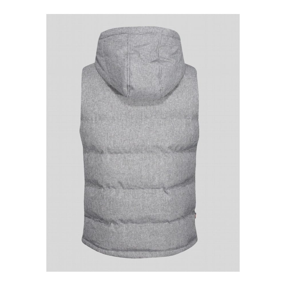 LUKE 1977 M500755 EGRIT QUILTED GILET MID MARL GREY