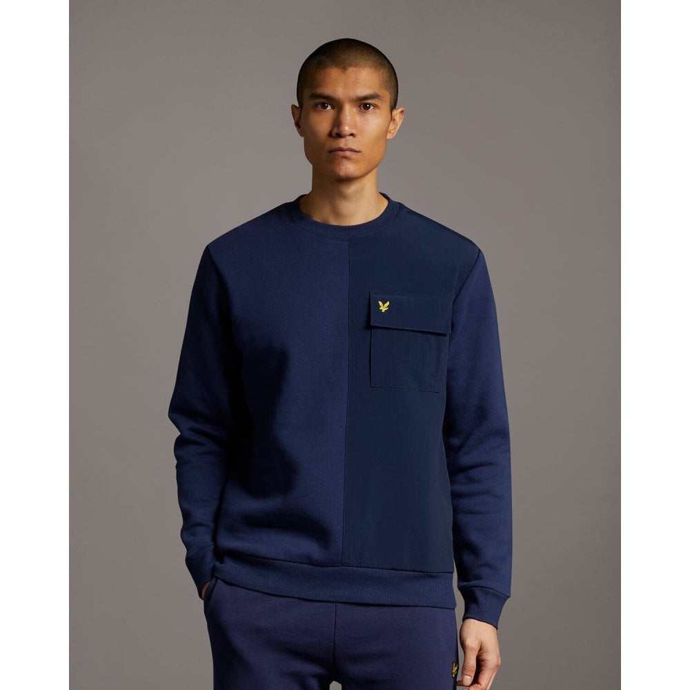 LYLE & SCOTT ML1528V TECH POCKET SWEATSHIRT NAVY