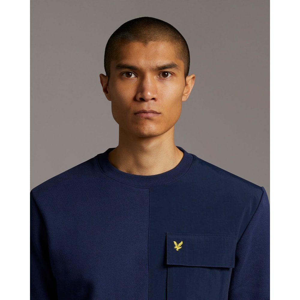 LYLE & SCOTT ML1528V TECH POCKET SWEATSHIRT NAVY