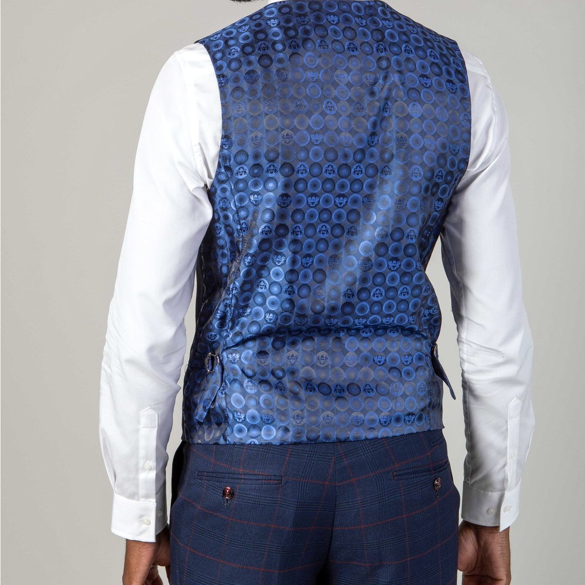 Marc Darcy Edinson Waistcoat Navy Wine