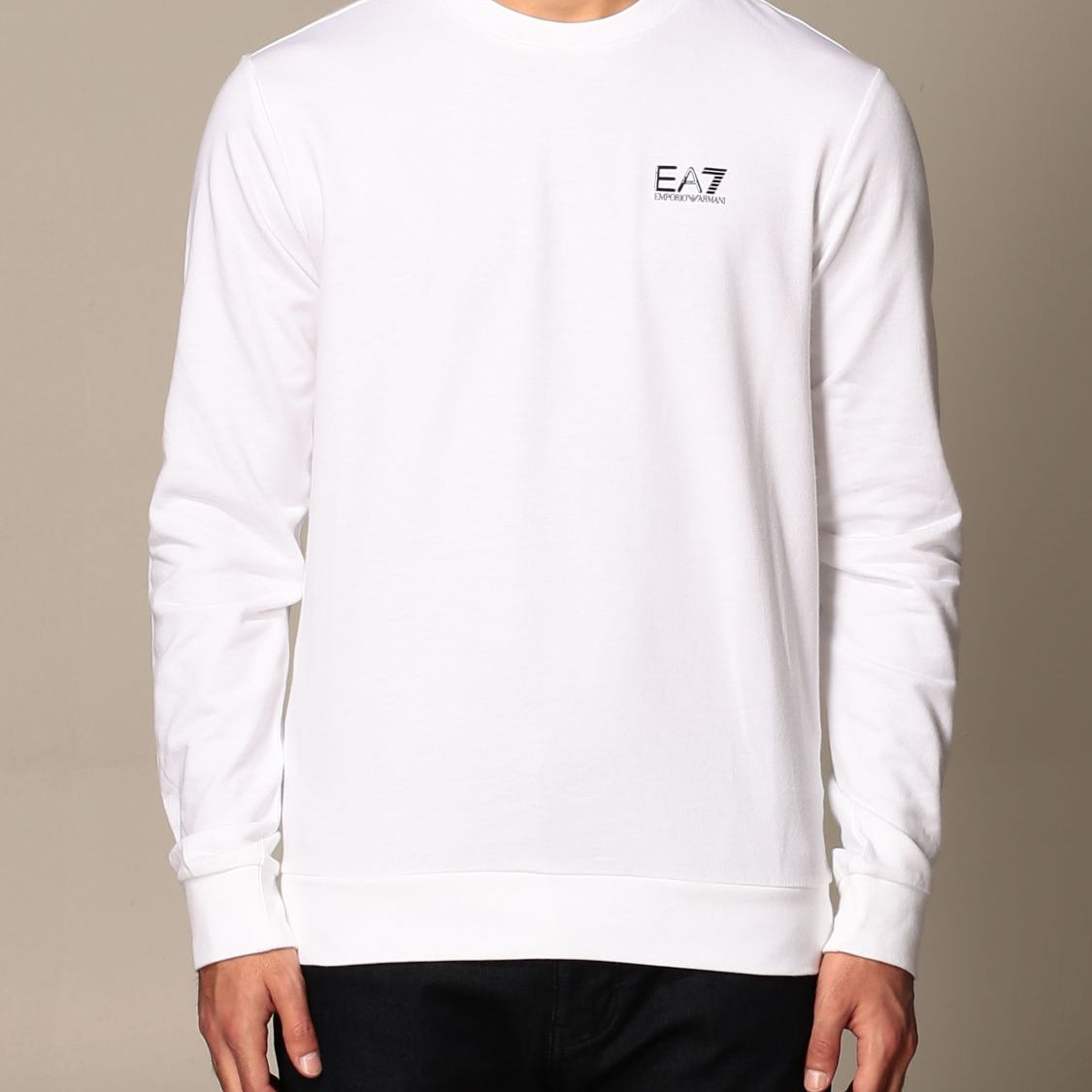 EA7 Emporio Armani 8Npm52 Crew Sweatshirt White/Black