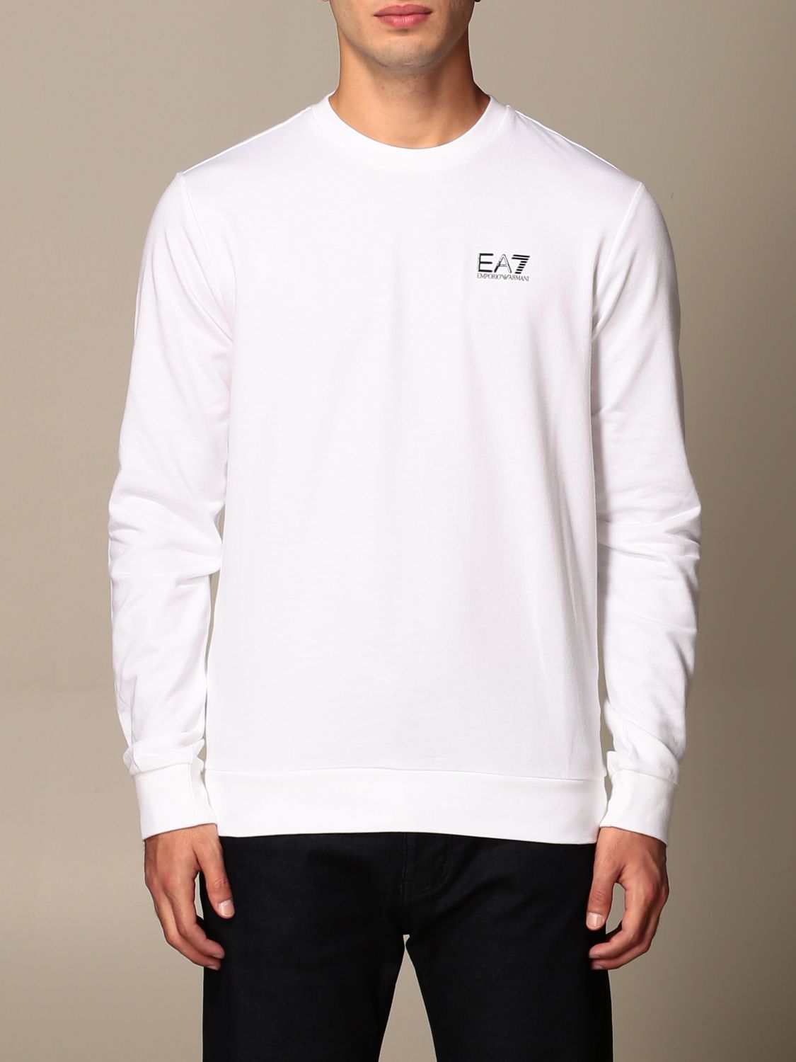EA7 Emporio Armani 8Npm52 Crew Sweatshirt White/Black