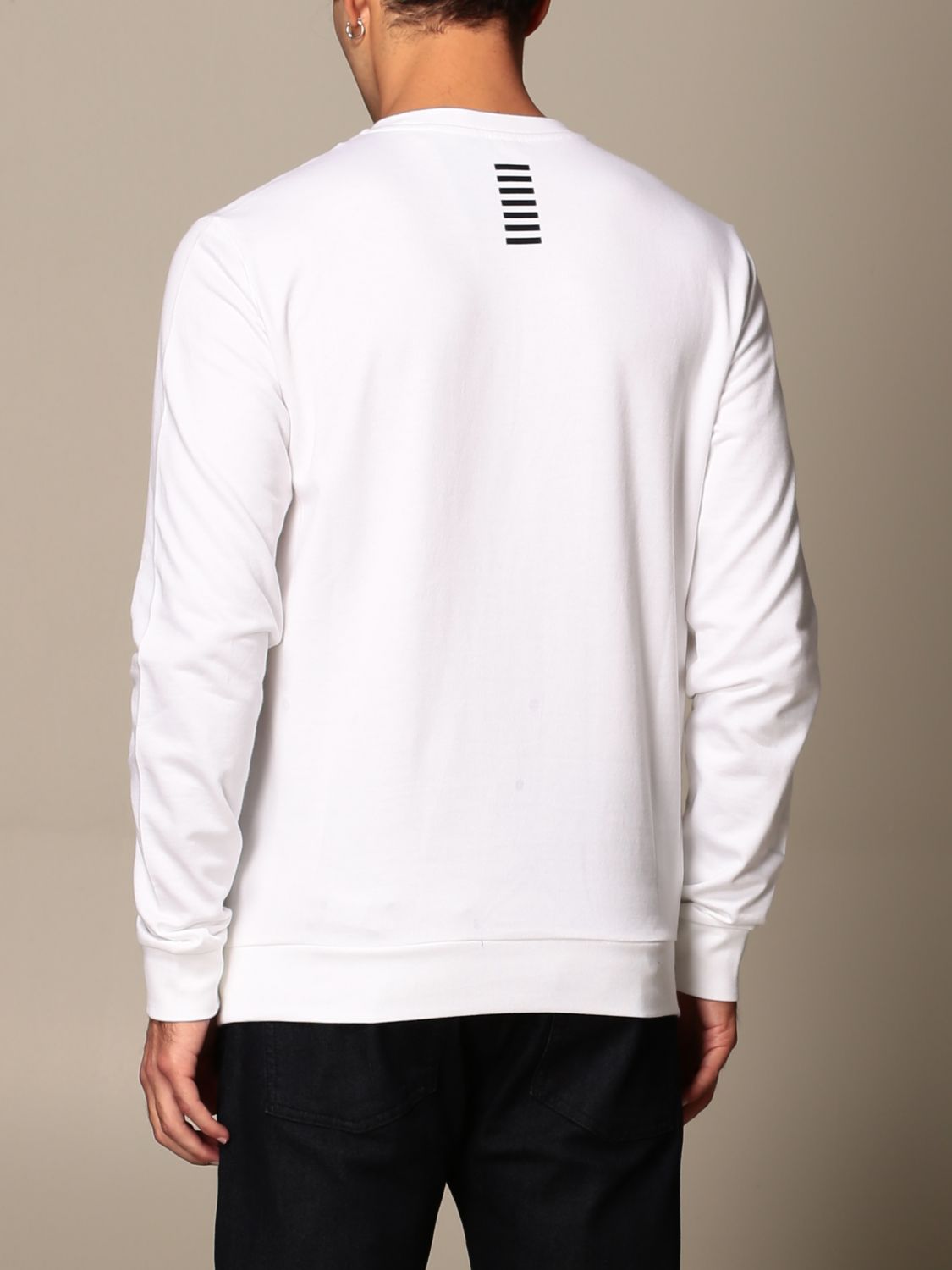 EA7 Emporio Armani 8Npm52 Crew Sweatshirt White/Black