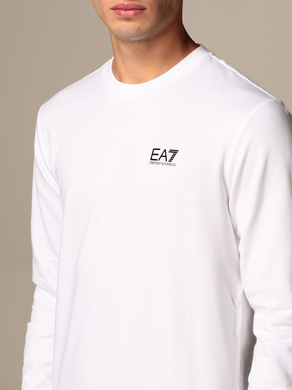 EA7 Emporio Armani 8Npm52 Crew Sweatshirt White/Black