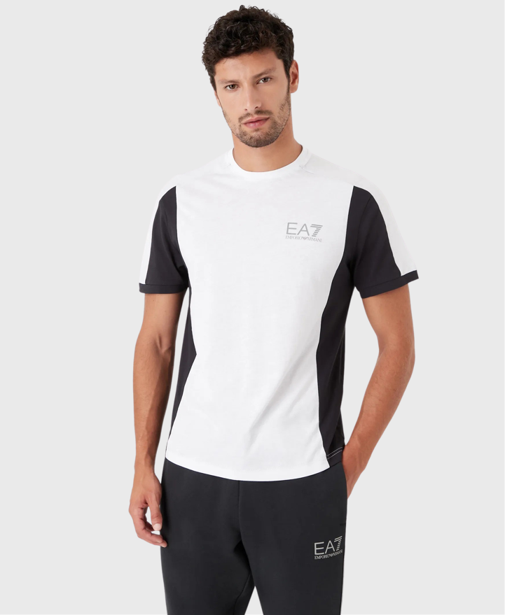 EA7 Emporio Armani 6LPT08 Colour Block T-Shirt White