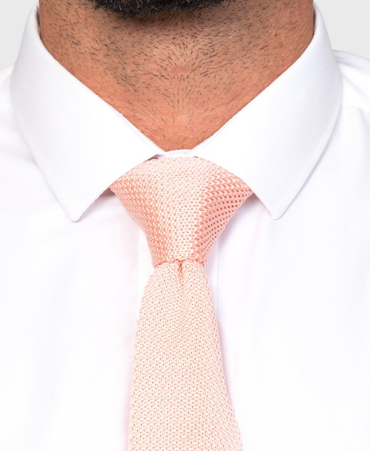 Marc Darcy Knitted Tie Peach