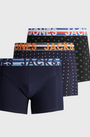 Jack & Jones Henrik 3 Pack Boxers Shorts Navy