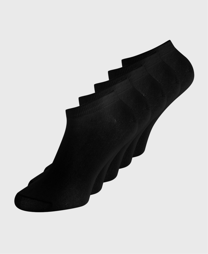 Jack & Jones Dongo 5 Pack Trainer Socks - Black