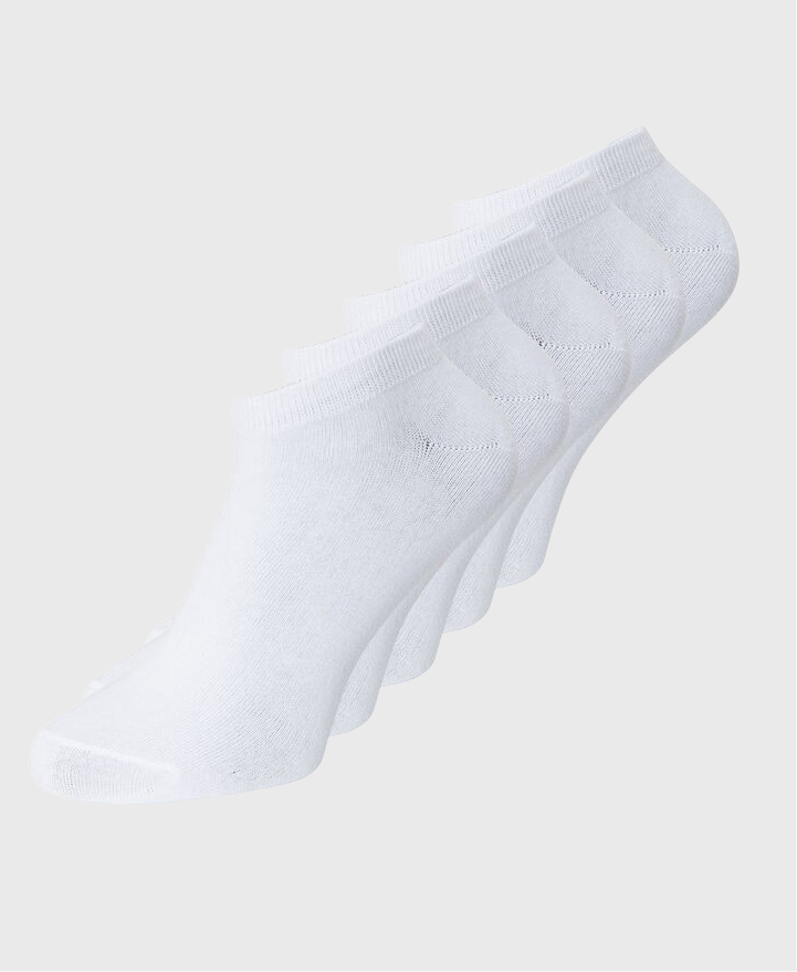 Jack Jones 5 Pack Trainer Socks White Vault Menswear