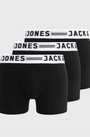 Jack & Jones Sense 3 Pack Boxers Shorts Black/White