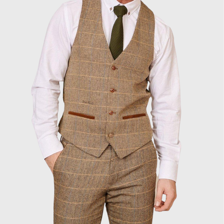 Marc Darcy Dx7 Waistcoat Tan