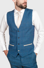 Marc Darcy Dion Waistcoat Blue