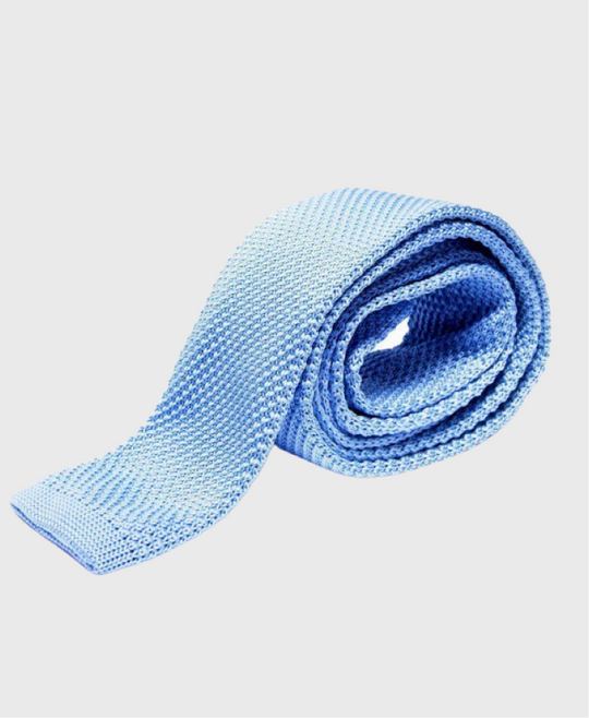 Marc Darcy Knitted Tie Sky