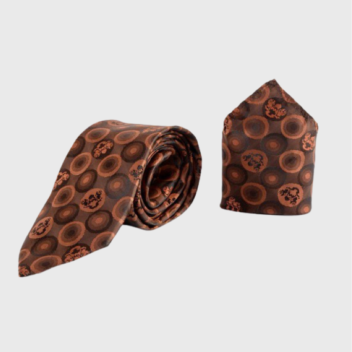 Marc Darcy Bubbles Tie Set Orange