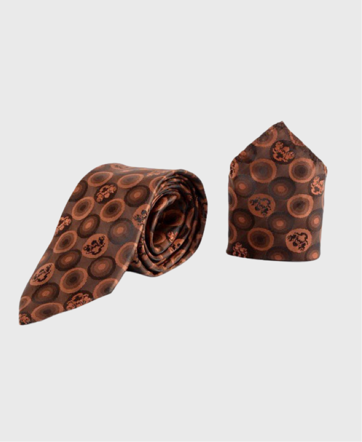 Marc Darcy Bubbles Tie Set Orange