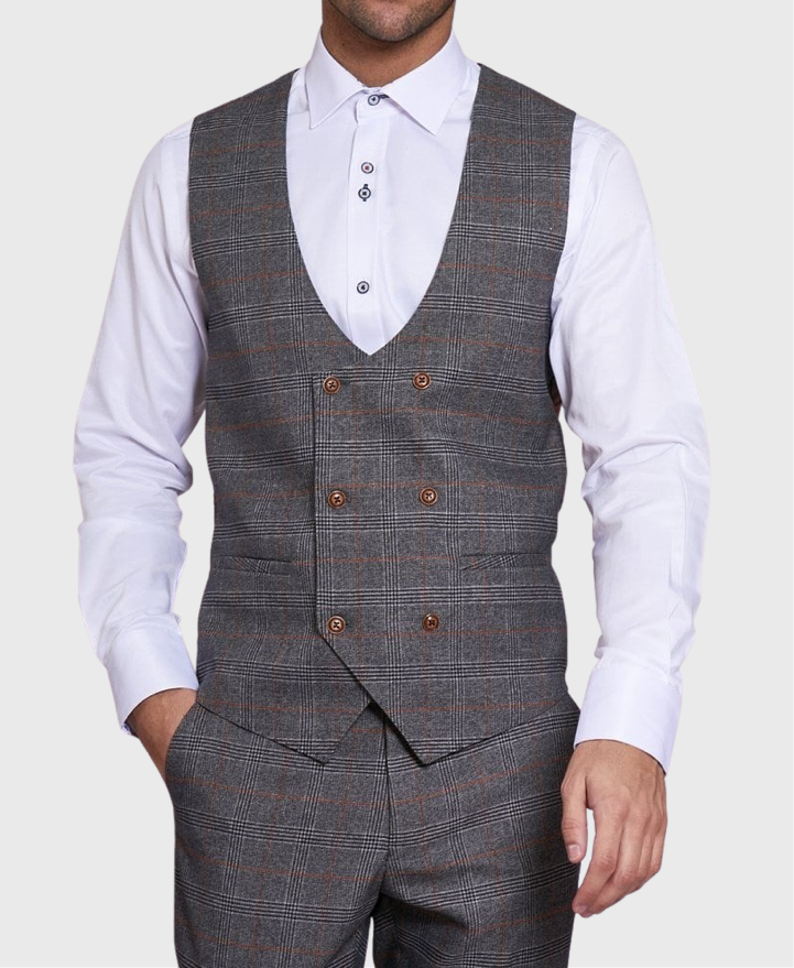 Marc Darcy Jenson Waistcoat Grey