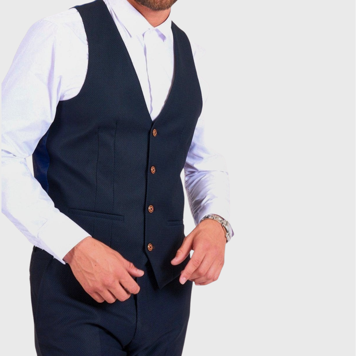 Marc Darcy Max Waistcoat Navy