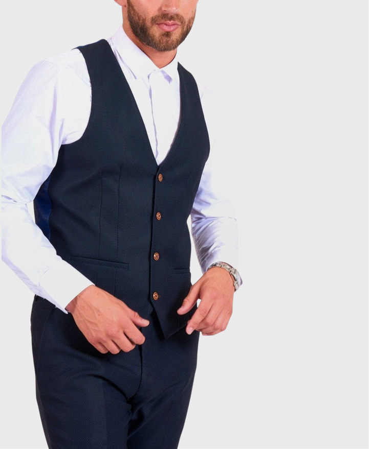 Marc Darcy Max Waistcoat Navy