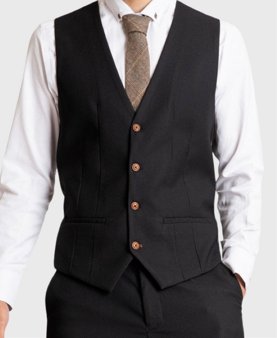 Marc Darcy Max Waistcoat Black