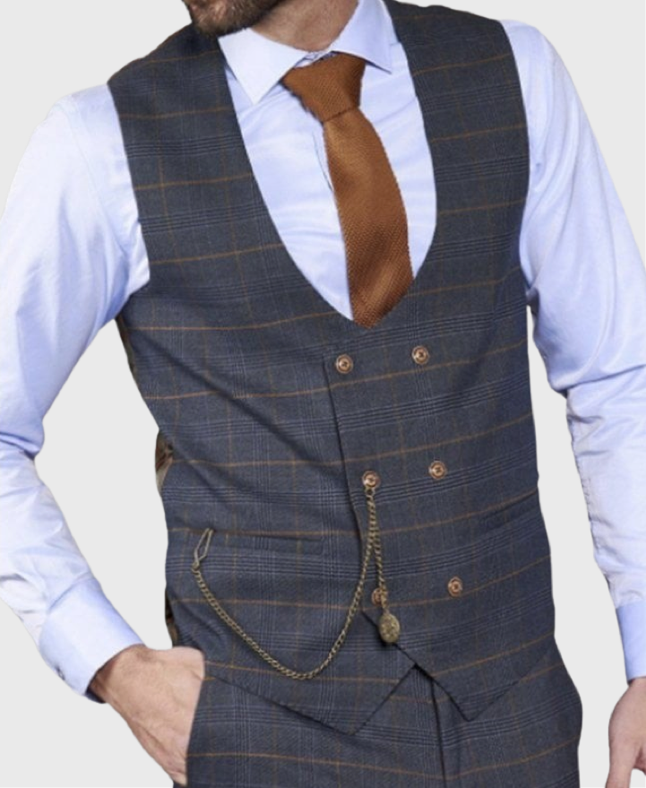 Marc Darcy Jenson Waistcoat Marine Navy