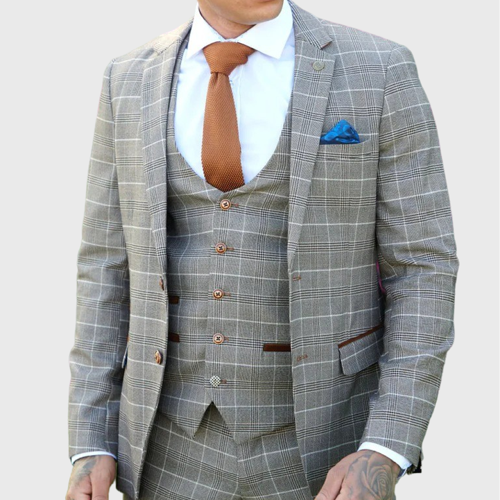 Marc Darcy Ray Blazer Tan Check