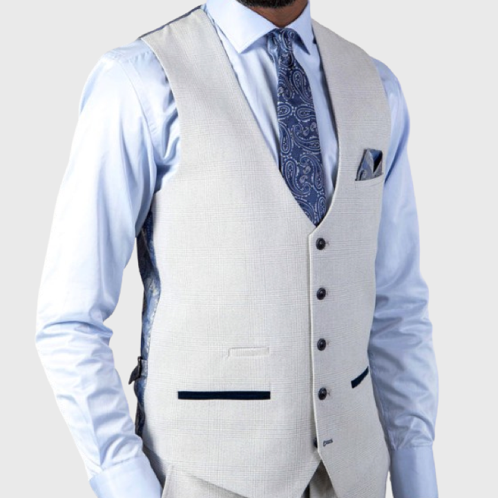 Marc Darcy Bromley Waistcoat Stone
