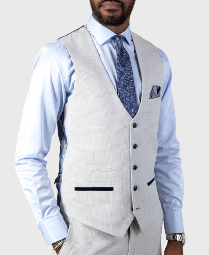 Marc Darcy Bromley Waistcoat Stone