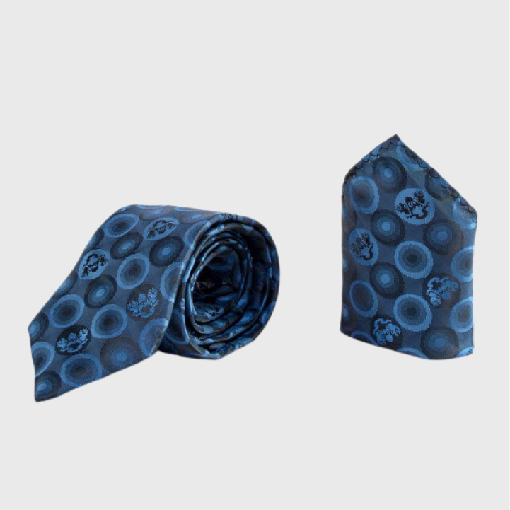 Marc Darcy Bubbles Tie Set Teal