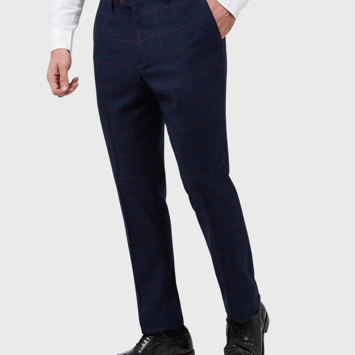 Marc Darcy Edinson Trousers Navy Wine