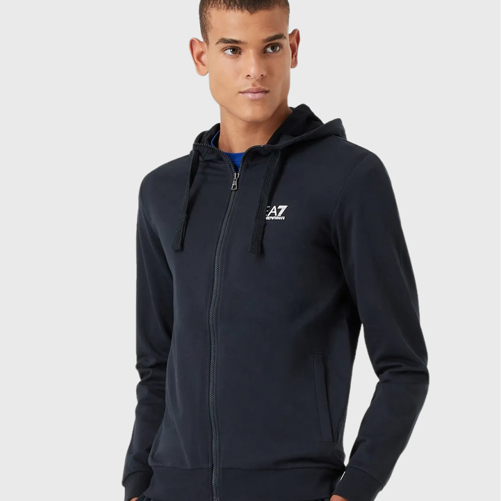 EA7 Emporio Armani 8Npv80 Full Zip Hoodie Midnight Blue