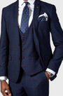 Marc Darcy Edinson Blazer Navy Wine