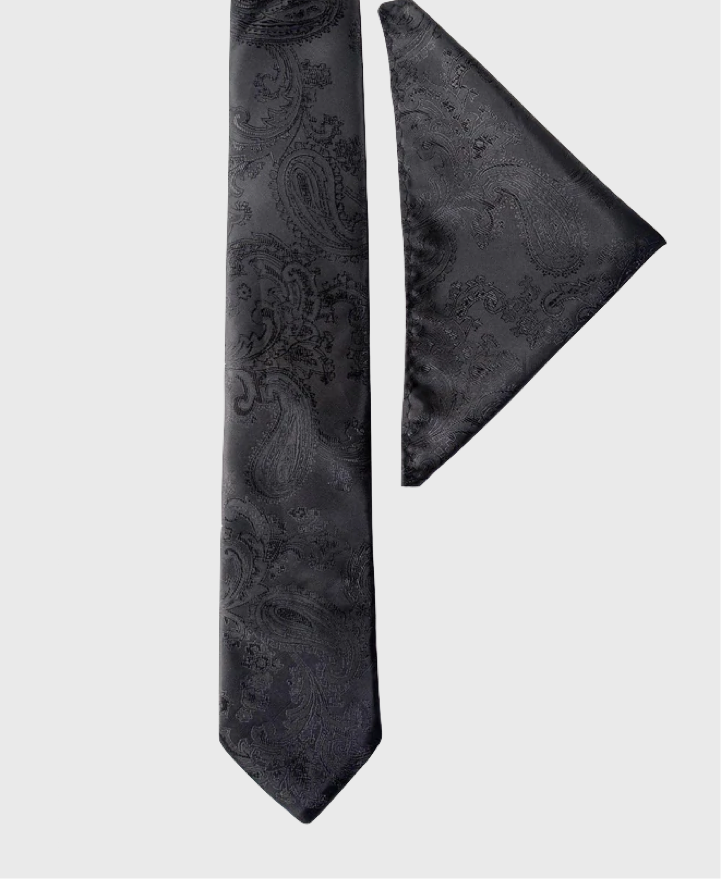 Marc Darcy Tie Set Paisley Black