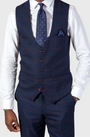 Marc Darcy Edinson Waistcoat Navy Wine