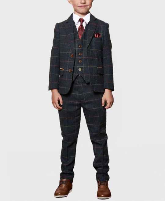 Marc Darcy Eton 3 Piece Suit Blue (Age 9-14)