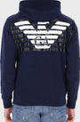 EA7 Emporio Armani 3Lpm6 Eagle Logo Hoodie Navy