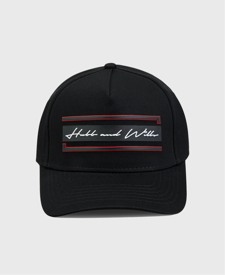 Hubb & Wills Scripted Fit Cap Black