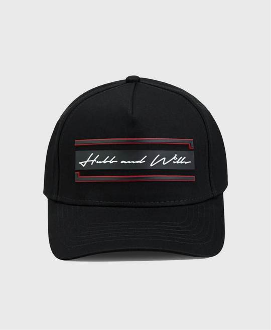 Hubb & Wills Scripted Fit Cap Black