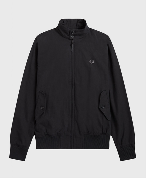 ジャケット・アウター FREDPERRY Side Pleated Harrington Jacket Harrington Jacket - Black | Women's Coats & Jackets | Parka