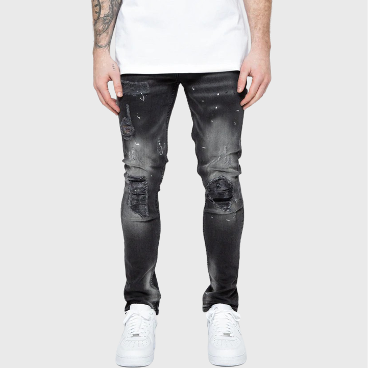 Valere Milano Monza Paint Jeans Black