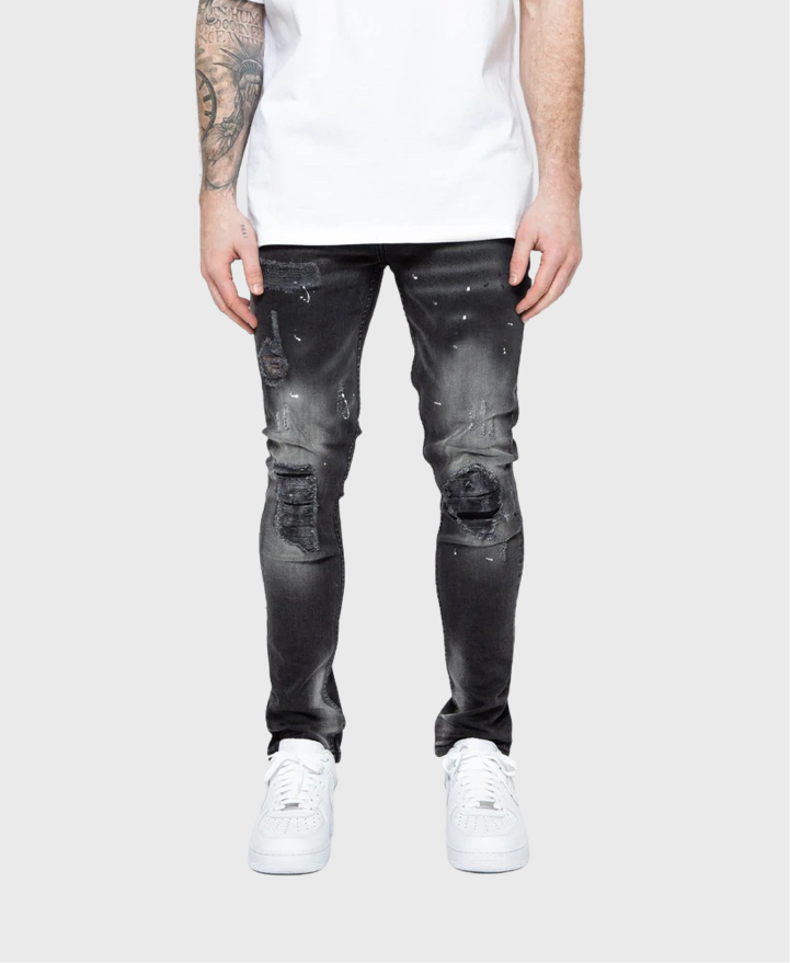 Valere Milano Monza Paint Jeans Black