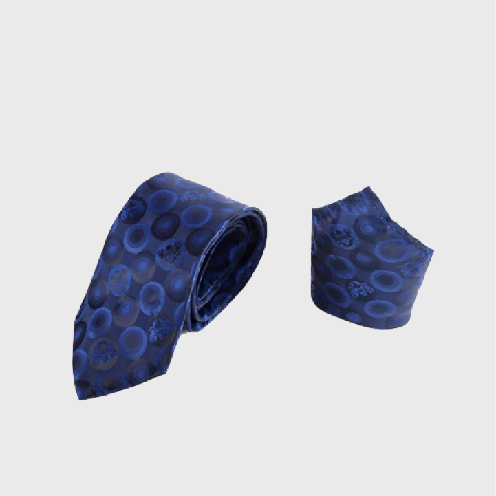 Marc Darcy Bubbles Tie Set Navy